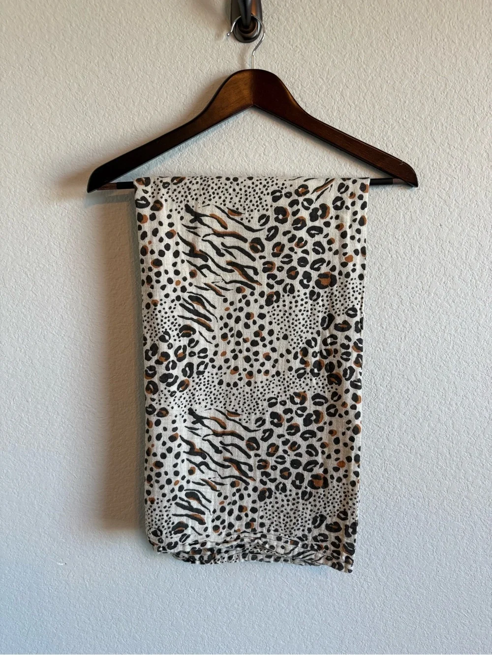 Nuzlin Organic Cotton Swaddle Blanket Nursing Cover Lightweight Animal Print